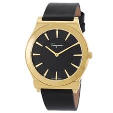 Ferragamo 1898 Slim Quartz Black Dial Men's Watch SFPE00219