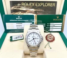 Rolex Explorer II 16570 40mm 3186 Movement Polar White Dial Steel Box Papers