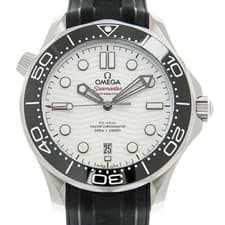 Omega Seamaster Diver 300M 42mm White Dial Stainless Steel Black Bezel