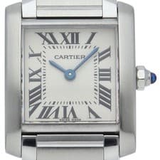 CARTIER Tank Française SM Watch W51008Q3 Stainless Steel WomenWatch Silver USED