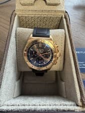 Breitling Chronomat B01 42mm Rose Gold Anthracite Dial Black Rubber RB0134