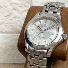 OMEGA Seamaster 120 Quartz Silver Dial Date Stainless Steel Watch 36mm Good