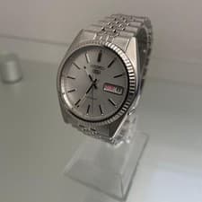 Seiko 5 Automatic Watch Silver 36mm Unisex Used Rare