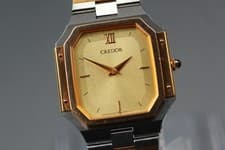 Near MINT Seiko Credor 8420-5360 14K Solid Gold Bezel Quartz 24mm Ladies Watch