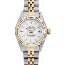 ROLEX Datejust 79173 white bar Y Number second hand Women