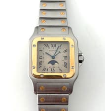 Cartier Santos Galbee Moonphase 119901 Two Tone 29mm Quartz