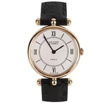 Van Cleef & Arpels La Collection Gold Case Silver Leather Band 24MM 76317837