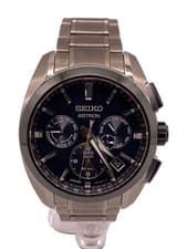 Seiko Astron Solar Watch SNAA09 Green Stainless Steel Used