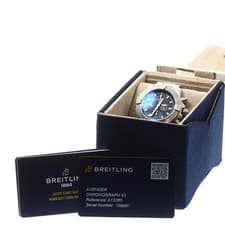 BREITLING AVENGER CHRONOGRAPH 43 A13385 43mm SS Black Dial Automatic Date #C226