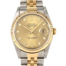 Authentic Rolex Datejust 16233G. SSxYG Mechanical Automatic S-Serial #270-00...