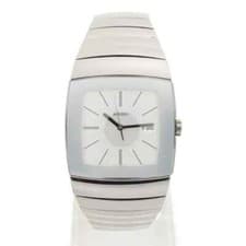 RADO CERAMIC SINTRA XXL R13719122 QUARTZ MOVEMENT SILVER DIAL WATCH
