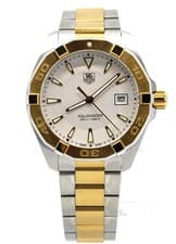Tag Heuer Aquaracer 41mm Quartz Two-Tone WAY1120.BB0930 Watch, S108956 (Pre-own)