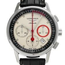 Longines Heritage Column Wheel Chronograph Record L4.754.4.72.4 Ivory #W2623