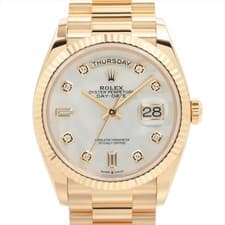 Rolex Day-Date 128238 YG YG AT white shell dial