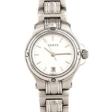 Gucci 9040L SS Quartz Watch Silver Dial Used No Maintenance