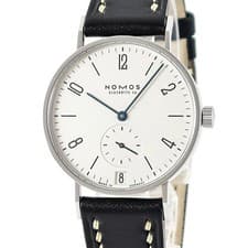 NOMOS Tangente TN174W2 OH済 Small Second Blue Needle Arabic Bar See-through back