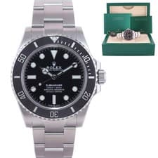 2026 Service Rolex Submariner 41mm Black Ceramic Steel 124060LN No Date Watch