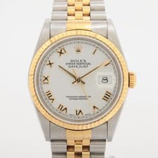 Rolex DATEJUST 36 16233 SS×YG SS×YG AT white dial 1 Extra Link