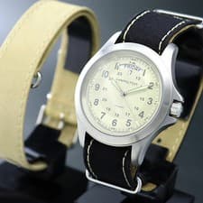 Hamilton Khaki King H644510 Men's Quartz Watch, Steel Case, Fabric Strap From Ja