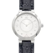 Battery replaced LOUIS VUITTON Tambour Slim PM Q12MGZ Diamond 8P Diamond 50m wat