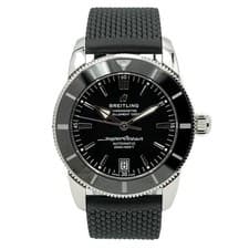 Breitling Superocean Heritage AB2010 42mm Black Dial Rubber Strap B&P 2024