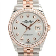 Rolex DATEJUST 36 126281RBR PG×SS PG×SS AT white shell dial jubilee bracelet