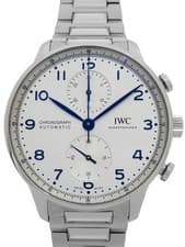 IWC Portugieser Chronograph IW371617 Automatic 40mm Box Papers Silver Men's