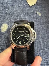 Panerai Luminor Men's Black Watch with Black Leather Strap - PAM00112