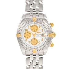 BREITLING B13356 Chronomat Evolution Date Watch White Dial Bicolo Men s Used