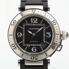 Cartier Pasha Seatimer W31077U2 SS SS & Rubber AT black dial