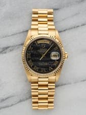 1994 Rolex Day-Date 18238 18K YG Auto Ferrite Stone Dial 36mm