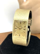 Omega Men's Watch Vintage 1976 14k Yellow Gold 625 Swiss Manual Wind DD6751 Mesh