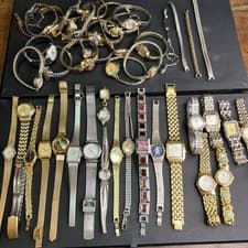 43 PC VTG Women’s Watch Lot Bulova Seiko Gruen Swiss GF Parts Repair