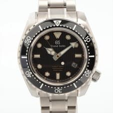 Grand Seiko Mechanical High Beat 36000 SBGH255 TI SS×TI AT black dial