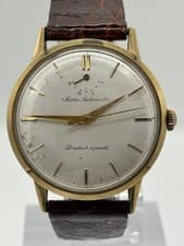 Seiko Indicator Automatic Watch 35mm Men's Silver Dial 21J Used with Buckle