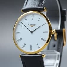LONGINES La Grande Classique L4.709.2 Gold Roman Dial Quartz Men's Watch JAPAN