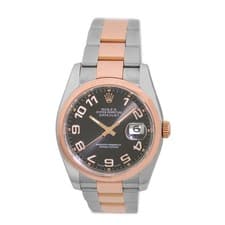 ROLEX Gent's Stainless Steel & 18K Rose Gold Datejust 36mm 116201 Box 2008