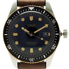 Oris Divers 65 Automatic Watch, 42mm Leather Strap Ref 01733 7720 4354