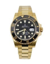 Rolex Submariner 18K Yellow Gold Watch 116618LN