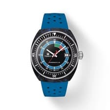 Tissot Sideral S 41mm Black Dial Blue Rubber Strap Men's Watch T1454079705701