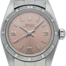 ROLEX Oyster Perpetual ladies watch 76030(K) Stainless Steel WomenWatch pink...