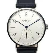NOMOS Tangente 38 TN1A1W238 White Watch Mechanical Watch SS leather