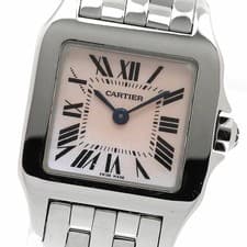 CARTIER W25075Z5 Santos de Moiselle SM Quartz Ladies _943456 Authentic