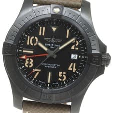 BREITLING V32395 Avenger GMT 45 Night Mission Date Automatic Men s Good Conditio
