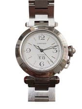 Cartier Pasha C Big Date White Watch Department Store Purchase Warranty