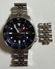 Seiko 5 Sports GMT SBSC003 Blue Black SKX Style Automatic Mens Watch Box Japan