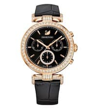 Swarovski Era Journey Chronograph Quartz Crystal Black Dial Ladies Watch 5295320