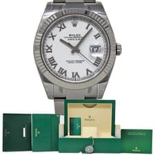 Rolex NEW 126334 Datejust 41mm Steel Fluted White *WARRANTY MARCH2026* #RL567.26
