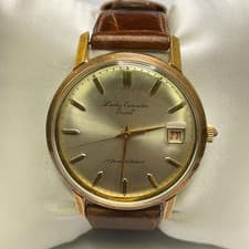 Orient Antique Lucky Calendar 17 Jewels Manual Wind Men's Watch 1960s Gold
