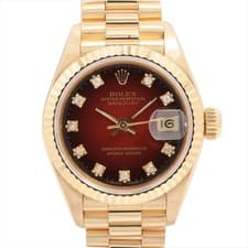 Rolex Lady Datejust 69178G YG YG AT cherry gradation dial